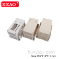 Boîtier en plastique boîtier électronique PIC075 boîtier de commande industriel IP54 Din Rail boîtier électronique avec taille 155*110*110mm